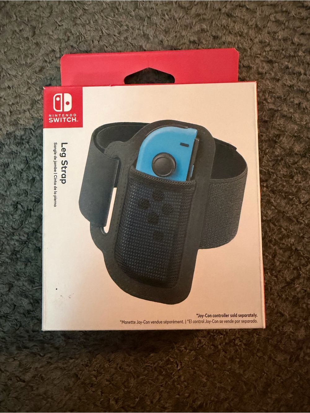 Nintendo Black Leg Strap with Left Joy‑Con Pocket